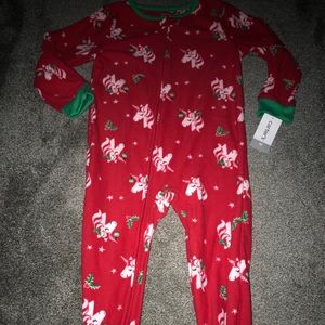 Elf on the Shelf pajamas with feet blanket sleeper Toddler girls 2T 3T 4T 5T